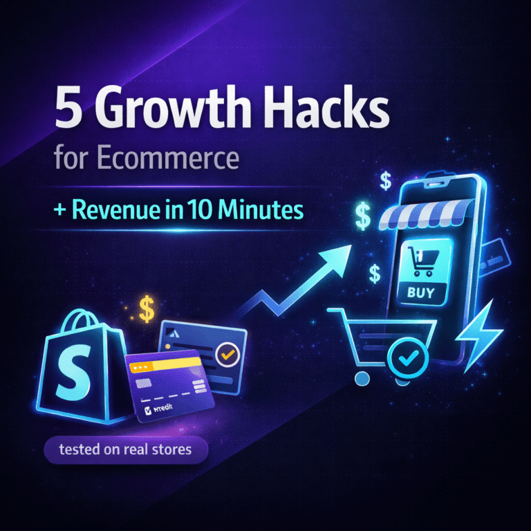 5 Growth Hacks for Ecommerce That Increase Revenue in 10 Minutes