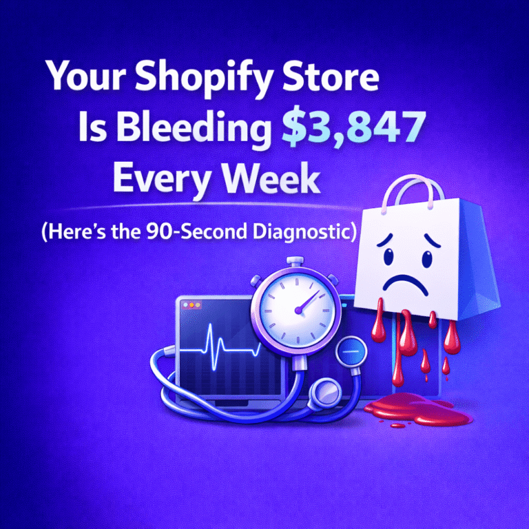 Your Shopify Store Is Bleeding $3,847 Every Week (Here's the 90-Second Diagnostic)​
