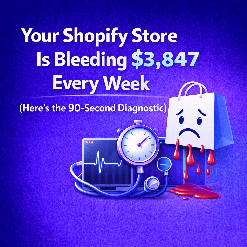 Your Shopify Store Is Bleeding $3,847 Every Week (Here's the 90-Second Diagnostic)​